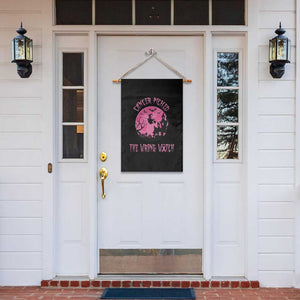 Breast Cancer Halloween Garden Flag In October We Wear Pink Witch TS10 Print Your Wear