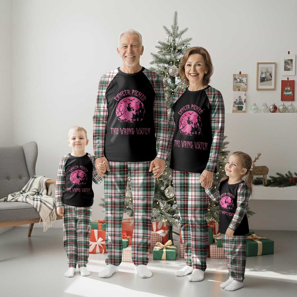 Breast Cancer Halloween Plaid Pajama Set In October We Wear Pink Witch TS10 Christmas Plaid Print Your Wear