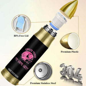 Breast Cancer Halloween Bullet Tumbler In October We Wear Pink Witch TS10 Print Your Wear