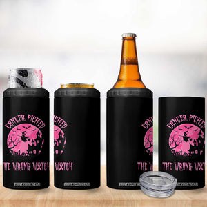 Breast Cancer Halloween 4 in 1 Can Cooler Tumbler In October We Wear Pink Witch TS10 Print Your Wear
