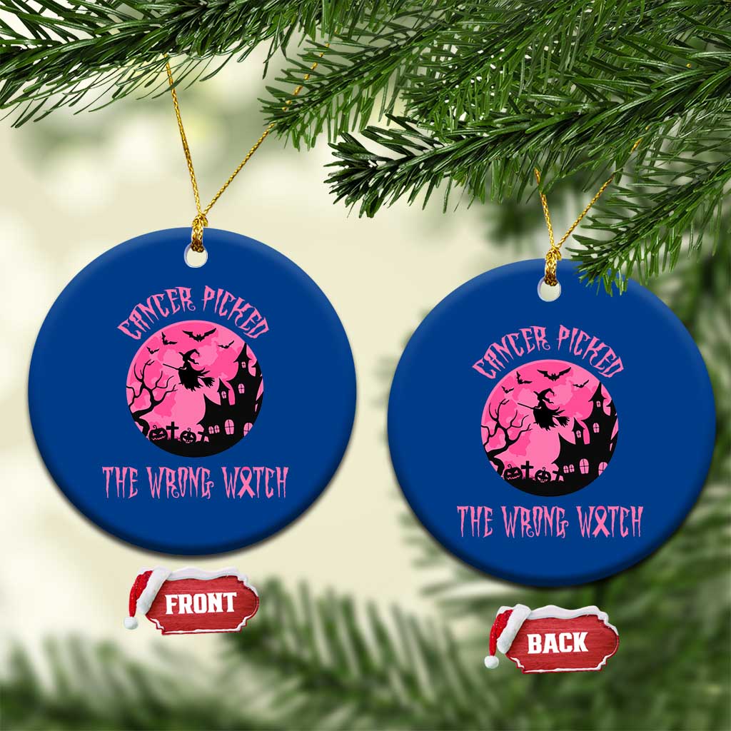 Breast Cancer Halloween Ceramic Ornament In October We Wear Pink Witch TS10 1pc Blue Print Your Wear