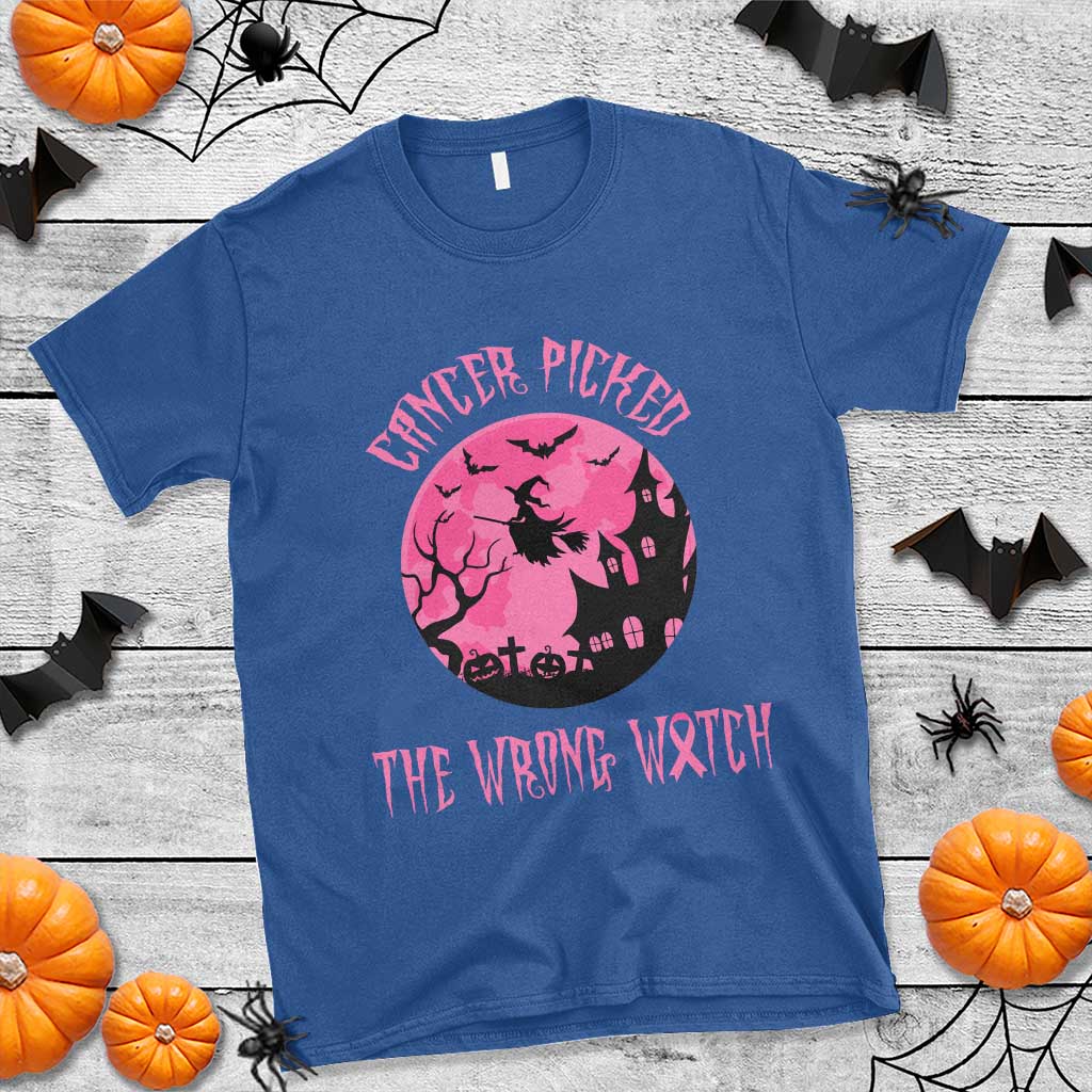 Breast Cancer Halloween T Shirt In October We Wear Pink Witch TS10 Royal Blue Print Your Wear