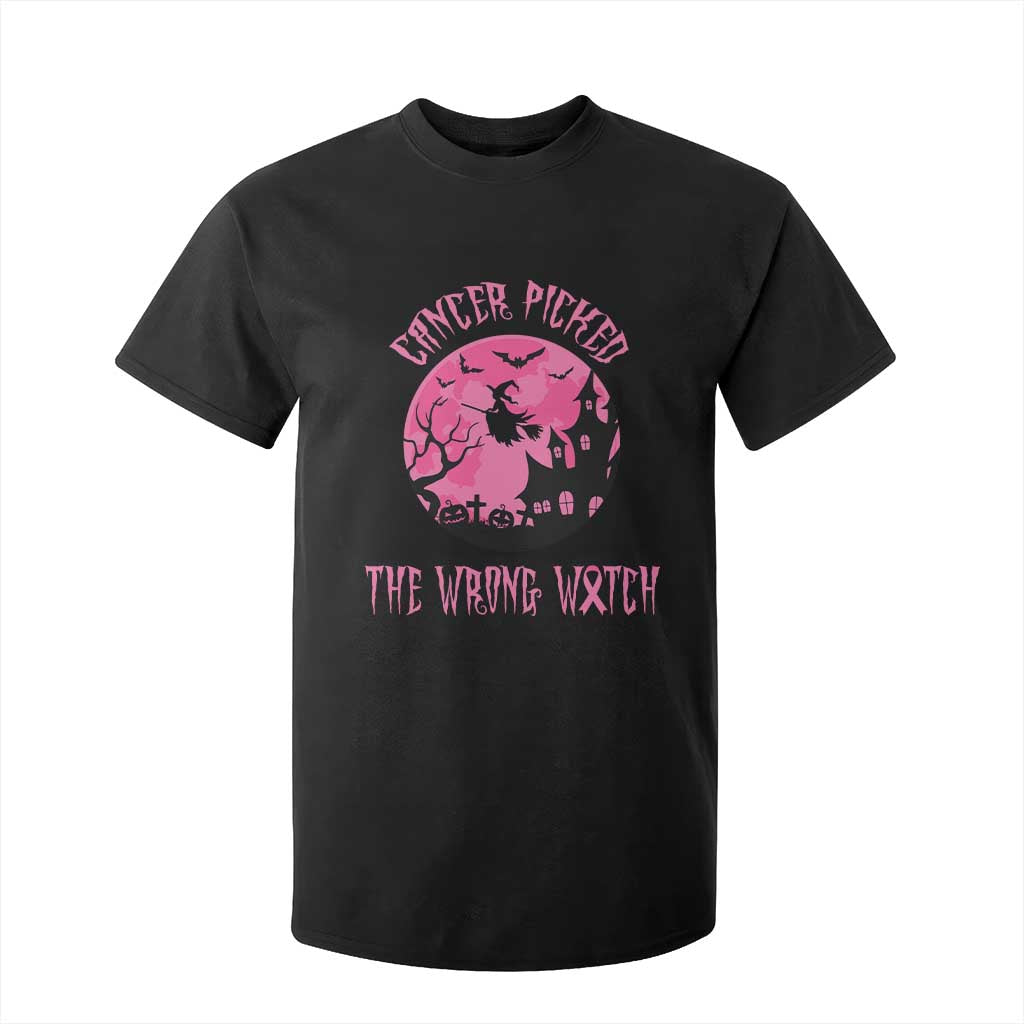 Breast Cancer Halloween T Shirt For Kid In October We Wear Pink Witch TS10 Black Print Your Wear