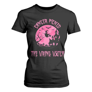 Breast Cancer Halloween T Shirt For Women In October We Wear Pink Witch TS10 Black Print Your Wear