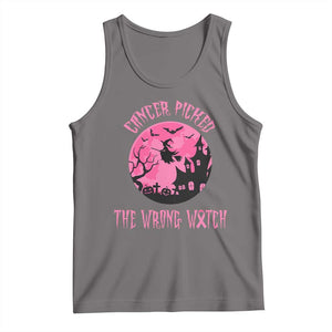 Breast Cancer Halloween Tank Top In October We Wear Pink Witch TS10 Deep Heather Print Your Wear