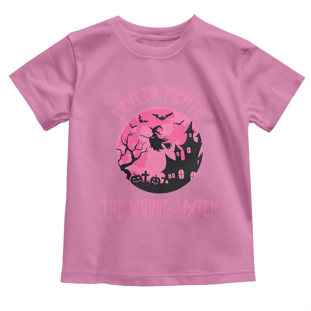 Breast Cancer Halloween Toddler T Shirt In October We Wear Pink Witch TS10 Azalea Print Your Wear