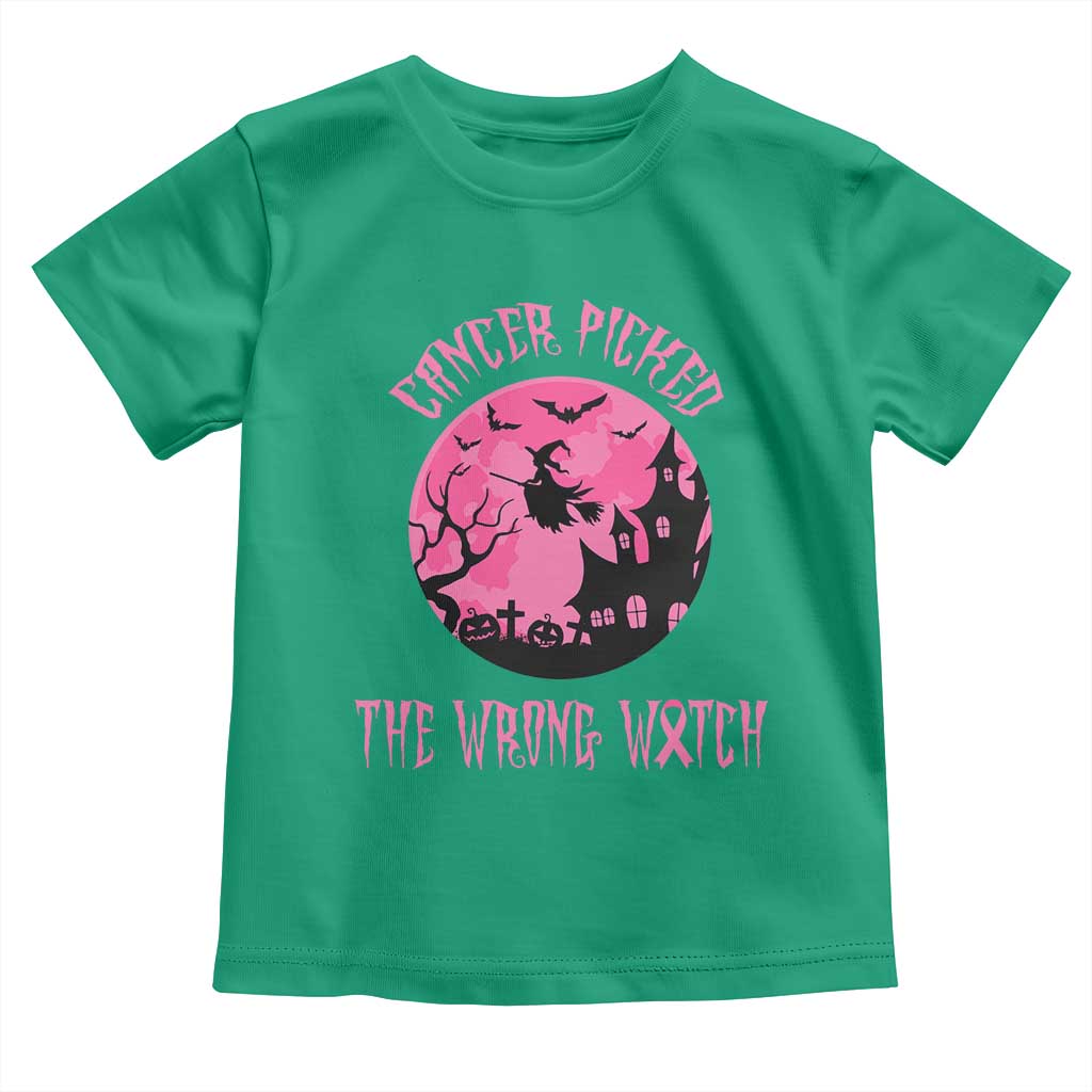 Breast Cancer Halloween Toddler T Shirt In October We Wear Pink Witch TS10 Irish Green Print Your Wear