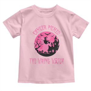 Breast Cancer Halloween Toddler T Shirt In October We Wear Pink Witch TS10 Light Pink Print Your Wear