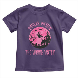 Breast Cancer Halloween Toddler T Shirt In October We Wear Pink Witch TS10 Purple Print Your Wear