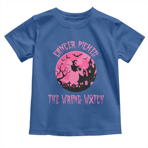 Breast Cancer Halloween Toddler T Shirt In October We Wear Pink Witch TS10 Royal Blue Print Your Wear