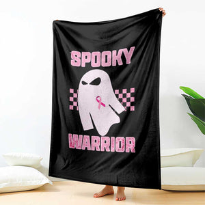 Breast Cancer Halloween Throw Blanket Ghost Wear Pink Ribbon Spooky Warrior TS10 Print Your Wear