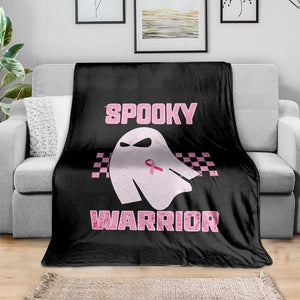 Breast Cancer Halloween Throw Blanket Ghost Wear Pink Ribbon Spooky Warrior TS10 Print Your Wear