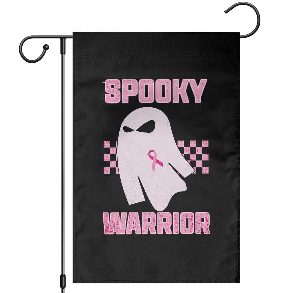 Breast Cancer Halloween Garden Flag Ghost Wear Pink Ribbon Spooky Warrior TS10 Black Print Your Wear