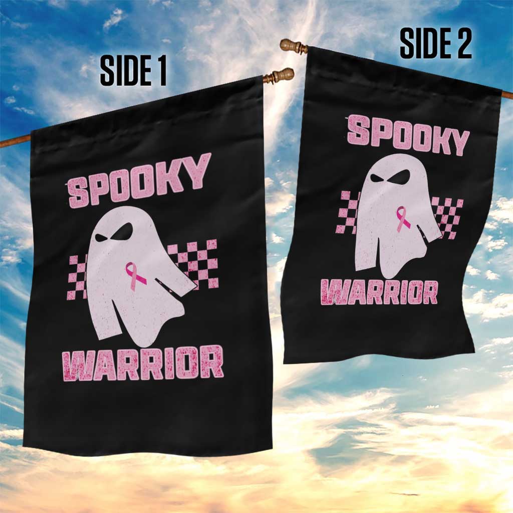 Breast Cancer Halloween Garden Flag Ghost Wear Pink Ribbon Spooky Warrior TS10 Print Your Wear