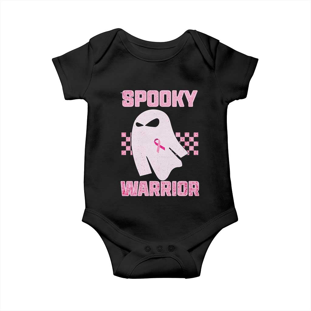 Breast Cancer Halloween Baby Onesie Ghost Wear Pink Ribbon Spooky Warrior TS10 Black Print Your Wear
