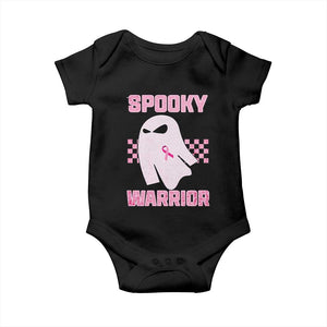 Breast Cancer Halloween Baby Onesie Ghost Wear Pink Ribbon Spooky Warrior TS10 Black Print Your Wear