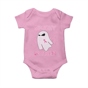 Breast Cancer Halloween Baby Onesie Ghost Wear Pink Ribbon Spooky Warrior TS10 Light Pink Print Your Wear