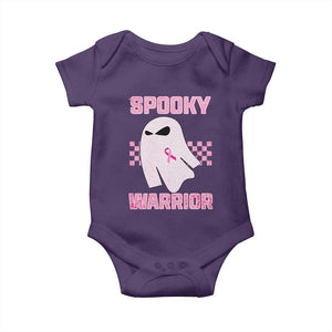 Breast Cancer Halloween Baby Onesie Ghost Wear Pink Ribbon Spooky Warrior TS10 Purple Print Your Wear