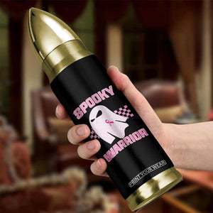 Breast Cancer Halloween Bullet Tumbler Ghost Wear Pink Ribbon Spooky Warrior TS10 Print Your Wear