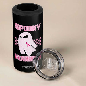 Breast Cancer Halloween 4 in 1 Can Cooler Tumbler Ghost Wear Pink Ribbon Spooky Warrior TS10 Print Your Wear