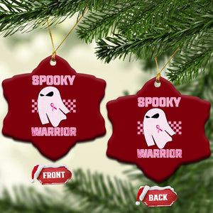 Breast Cancer Halloween Ceramic Ornament Ghost Wear Pink Ribbon Spooky Warrior TS10 Print Your Wear