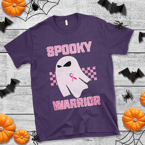 Breast Cancer Halloween T Shirt Ghost Wear Pink Ribbon Spooky Warrior TS10 Purple Print Your Wear