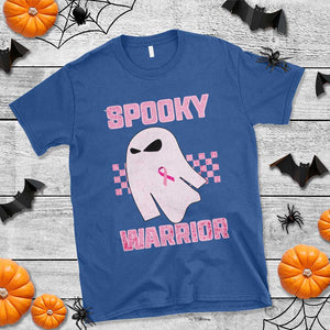 Breast Cancer Halloween T Shirt Ghost Wear Pink Ribbon Spooky Warrior TS10 Royal Blue Print Your Wear