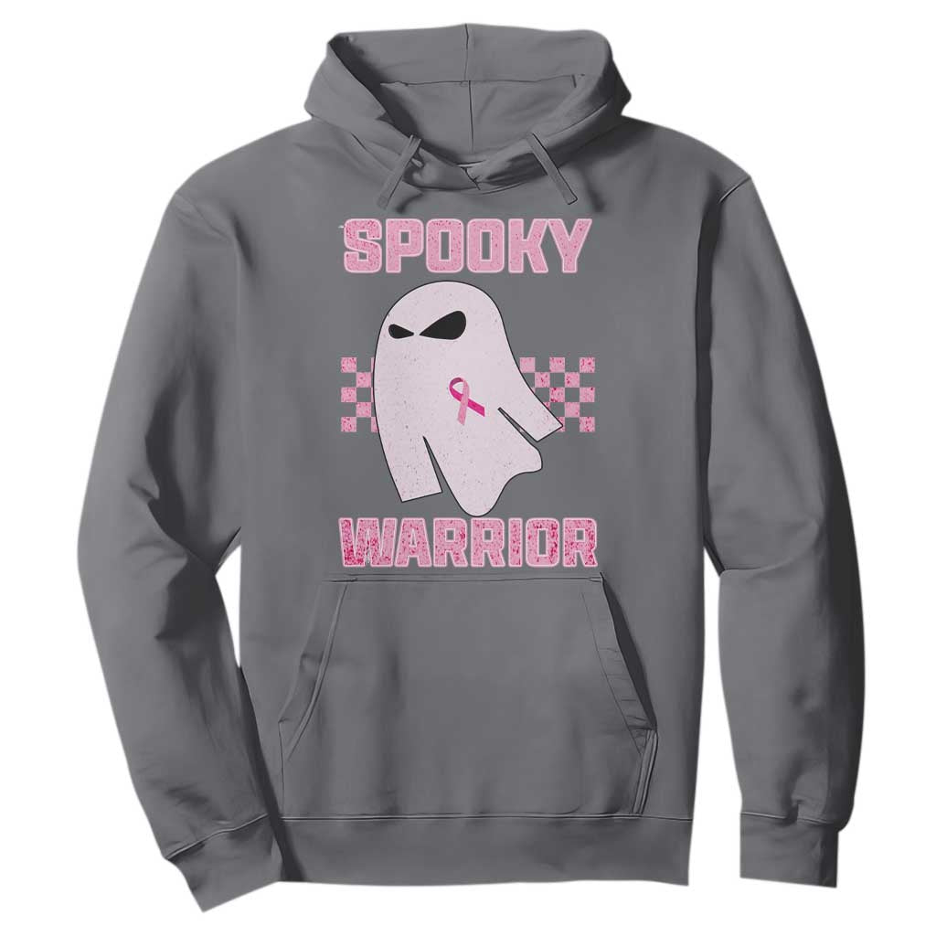 Breast Cancer Halloween Hoodie Ghost Wear Pink Ribbon Spooky Warrior TS10 Charcoal Print Your Wear