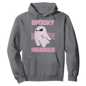 Breast Cancer Halloween Hoodie Ghost Wear Pink Ribbon Spooky Warrior TS10 Charcoal Print Your Wear