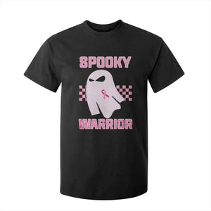 Breast Cancer Halloween T Shirt For Kid Ghost Wear Pink Ribbon Spooky Warrior TS10 Black Print Your Wear