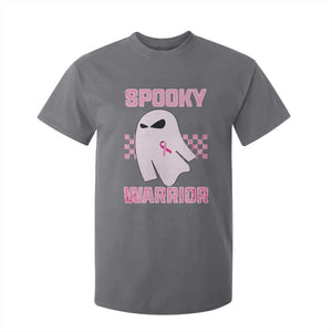 Breast Cancer Halloween T Shirt For Kid Ghost Wear Pink Ribbon Spooky Warrior TS10 Charcoal Print Your Wear