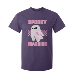 Breast Cancer Halloween T Shirt For Kid Ghost Wear Pink Ribbon Spooky Warrior TS10 Purple Print Your Wear