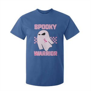 Breast Cancer Halloween T Shirt For Kid Ghost Wear Pink Ribbon Spooky Warrior TS10 Royal Blue Print Your Wear