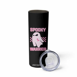 Breast Cancer Halloween Skinny Tumbler Ghost Wear Pink Ribbon Spooky Warrior TS10 Print Your Wear