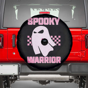 Breast Cancer Halloween Spare Tire Cover Ghost Wear Pink Ribbon Spooky Warrior TS10 Black Print Your Wear