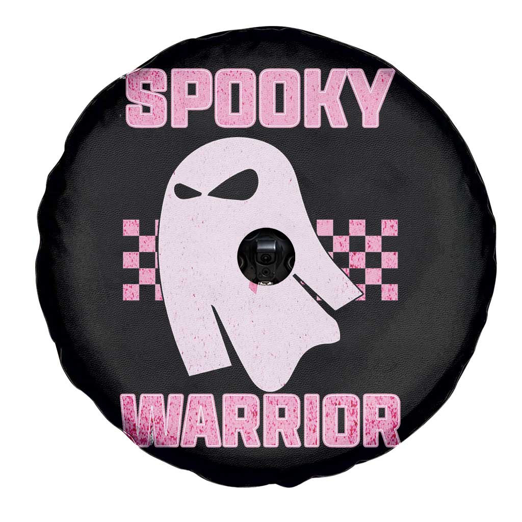Breast Cancer Halloween Spare Tire Cover Ghost Wear Pink Ribbon Spooky Warrior TS10 Print Your Wear