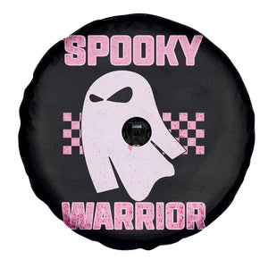 Breast Cancer Halloween Spare Tire Cover Ghost Wear Pink Ribbon Spooky Warrior TS10 Print Your Wear
