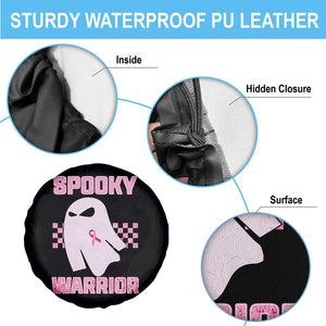 Breast Cancer Halloween Spare Tire Cover Ghost Wear Pink Ribbon Spooky Warrior TS10 Print Your Wear