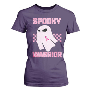 Breast Cancer Halloween T Shirt For Women Ghost Wear Pink Ribbon Spooky Warrior TS10 Purple Print Your Wear