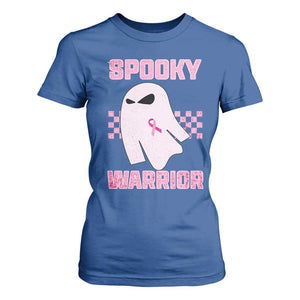 Breast Cancer Halloween T Shirt For Women Ghost Wear Pink Ribbon Spooky Warrior TS10 Royal Blue Print Your Wear