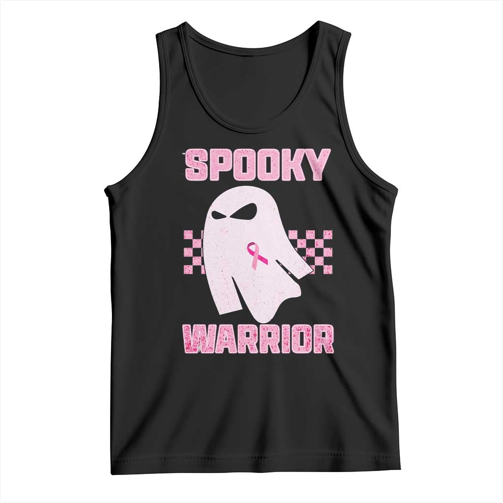 Breast Cancer Halloween Tank Top Ghost Wear Pink Ribbon Spooky Warrior TS10 Black Print Your Wear