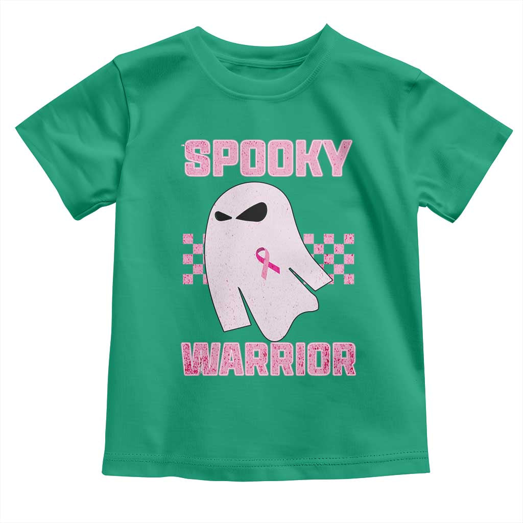 Breast Cancer Halloween Toddler T Shirt Ghost Wear Pink Ribbon Spooky Warrior TS10 Irish Green Print Your Wear