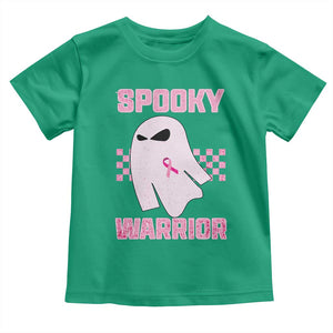 Breast Cancer Halloween Toddler T Shirt Ghost Wear Pink Ribbon Spooky Warrior TS10 Irish Green Print Your Wear