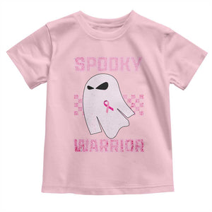 Breast Cancer Halloween Toddler T Shirt Ghost Wear Pink Ribbon Spooky Warrior TS10 Light Pink Print Your Wear