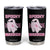 Breast Cancer Halloween Tumbler Cup Ghost Wear Pink Ribbon Spooky Warrior - Print Your Wear