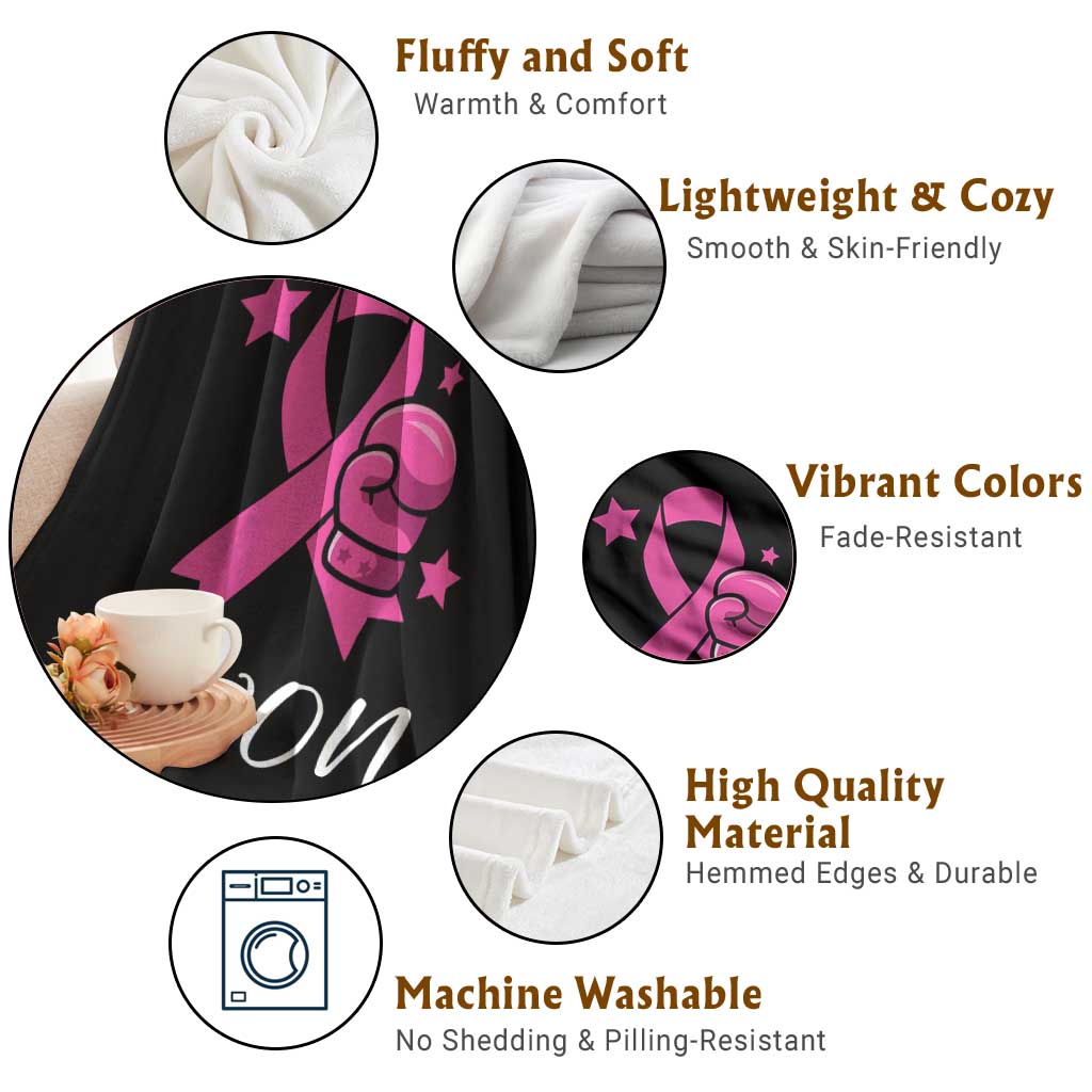 Pink Ribbon Throw Blanket I Won Breast Cancer Awareness TS10 Print Your Wear