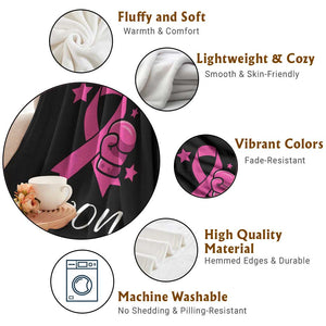 Pink Ribbon Throw Blanket I Won Breast Cancer Awareness TS10 Print Your Wear