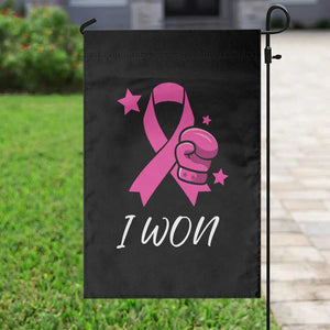 Pink Ribbon Garden Flag I Won Breast Cancer Awareness TS10 Print Your Wear
