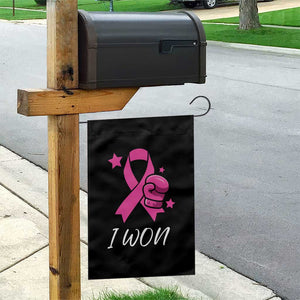 Pink Ribbon Garden Flag I Won Breast Cancer Awareness TS10 Print Your Wear