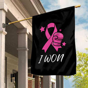 Pink Ribbon Garden Flag I Won Breast Cancer Awareness TS10 Print Your Wear
